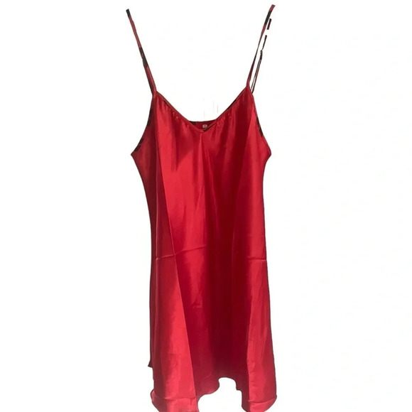 Red Lingerie Adjustable Strap Size XL Baby Doll Nighty - Picture 2 of 5